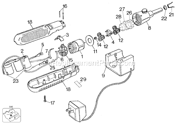 Page A Diagram and Parts List for 6990 Type 3 Black and Decker Electric Drill